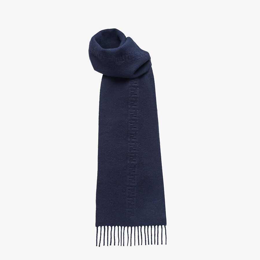Blue cashmere scarf - 2