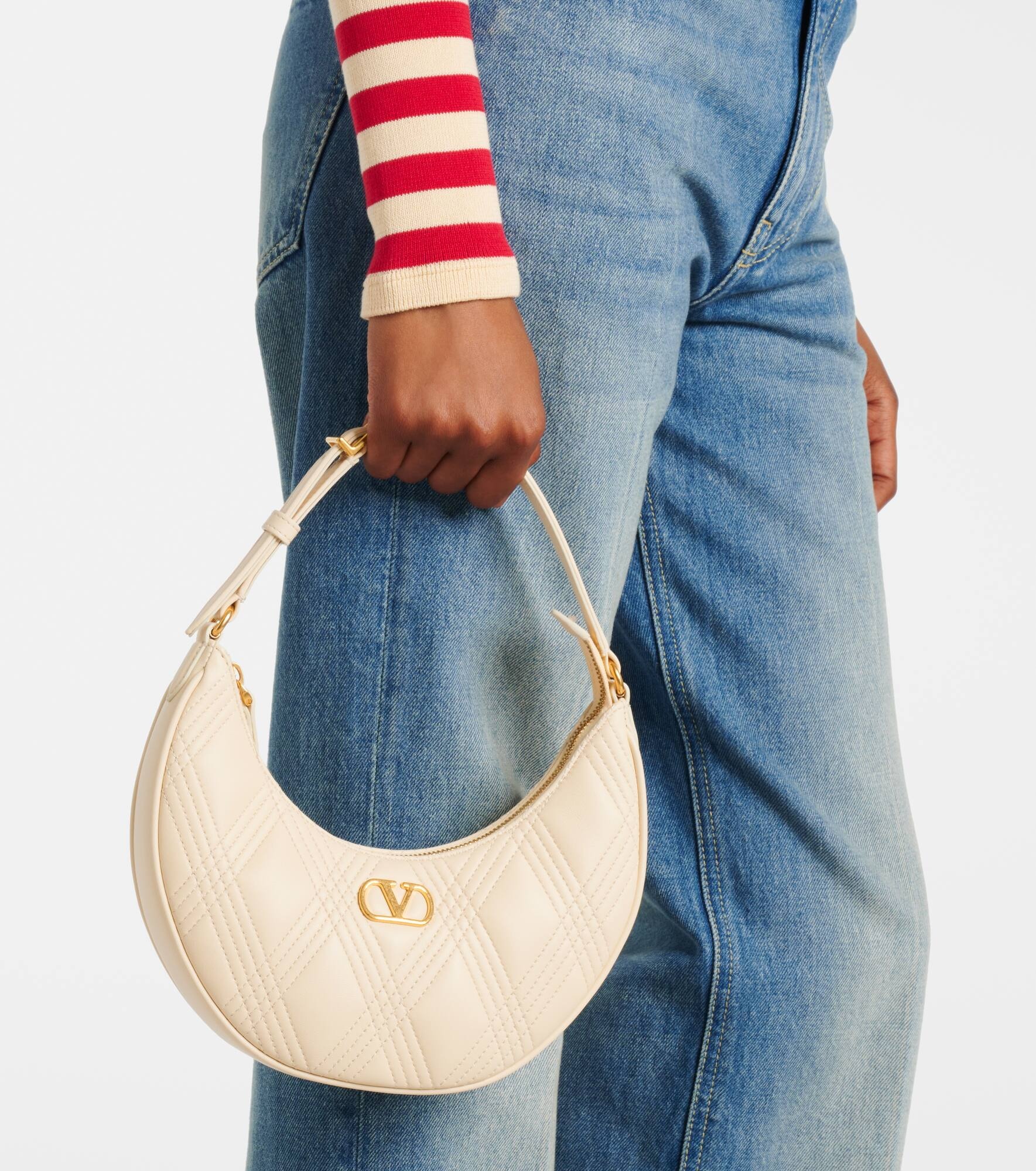 VLogo Mini quilted leather shoulder bag - 7
