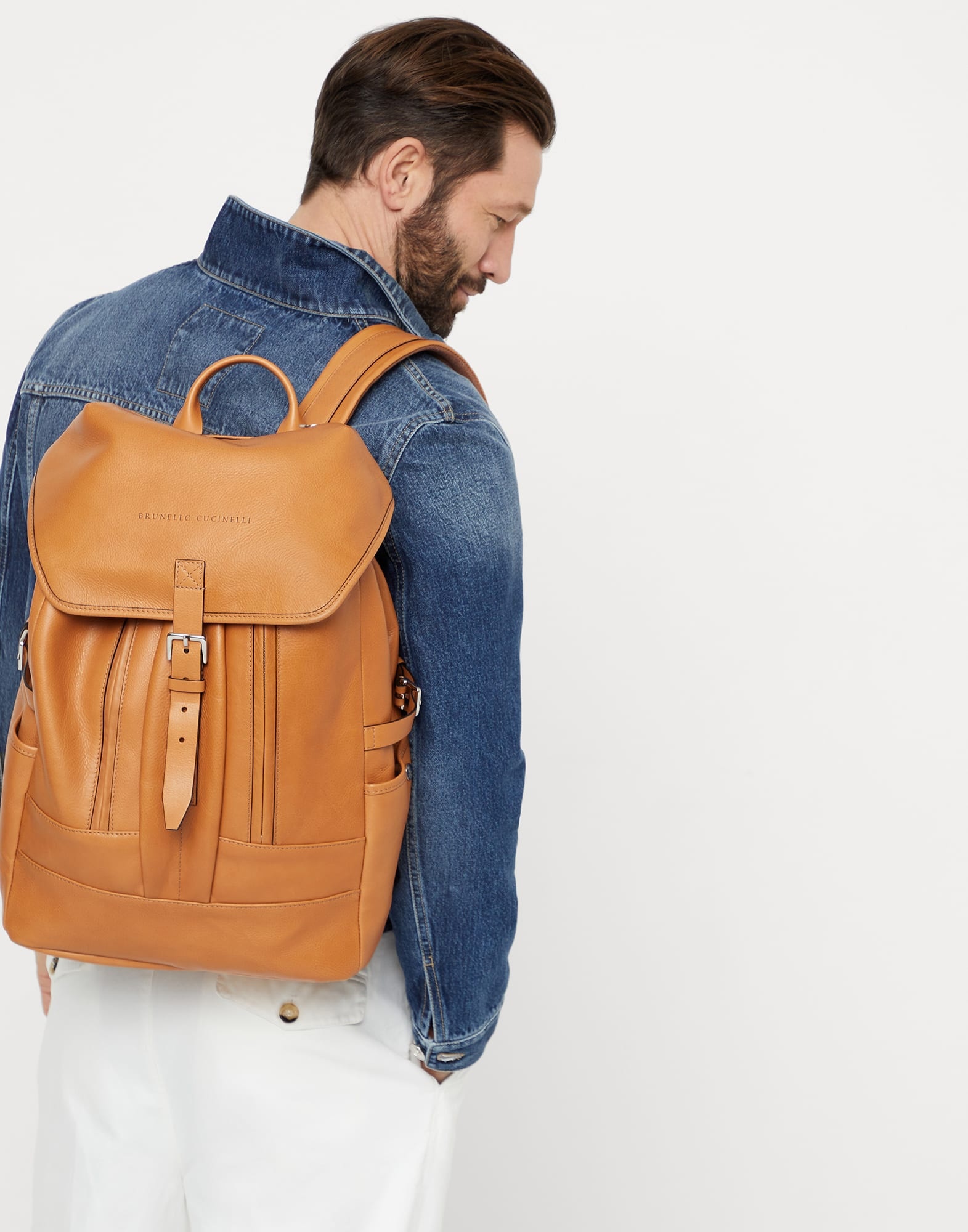Cowhide street backpack - 4