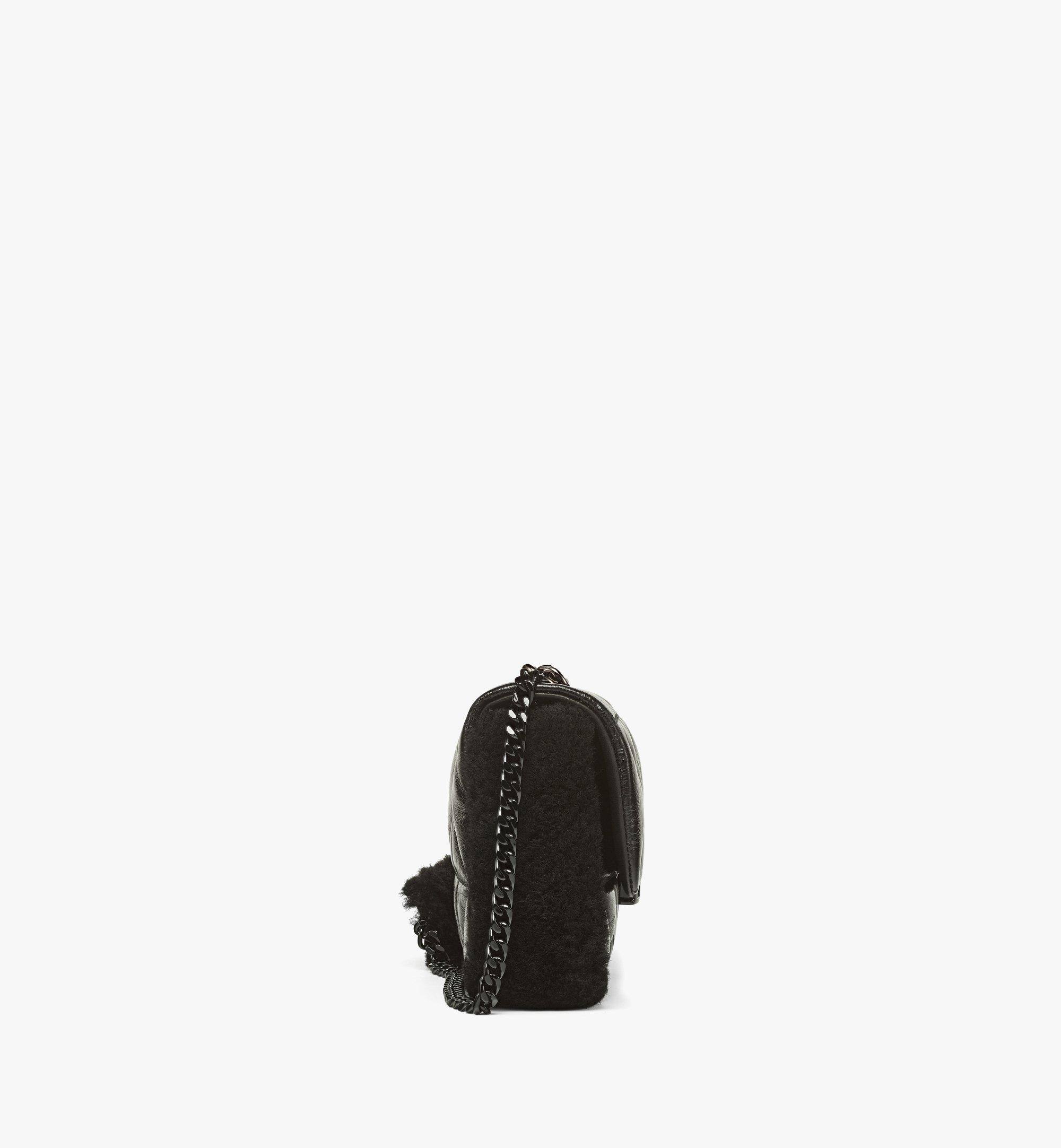 Travia Shearling Shoulder Bag in Cloud Quilted Leather - 3