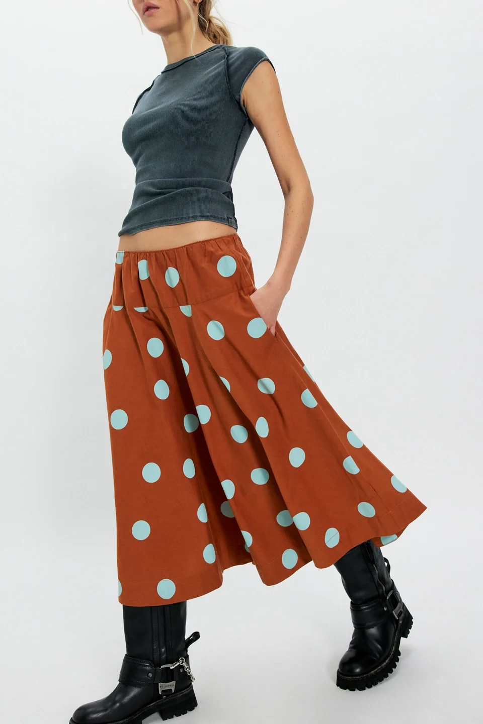 Betty Drop-Waist Midi Skirt - 1