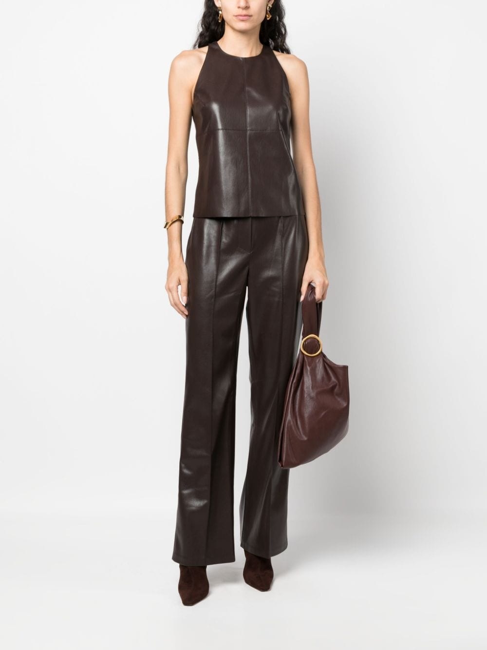 Leena faux-leather trousers - 2