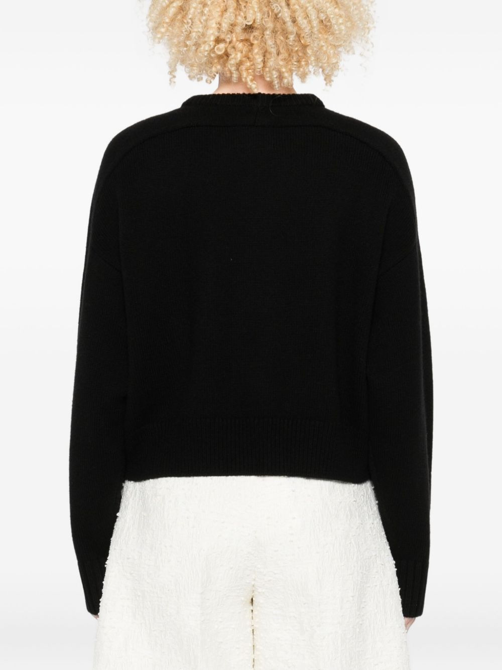 round-neck crop sweater - 4