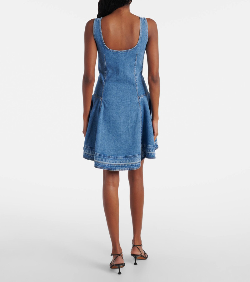 Eleodra zip-front flared denim mini dress 3