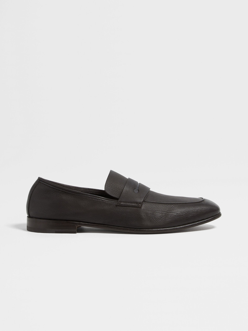 DARK BROWN SECONDSKIN L'ASOLA LOAFERS - 1