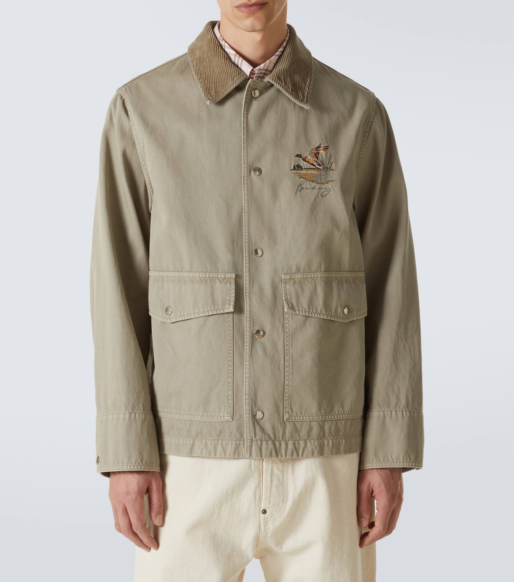 Embroidered cotton twill field jacket - 3