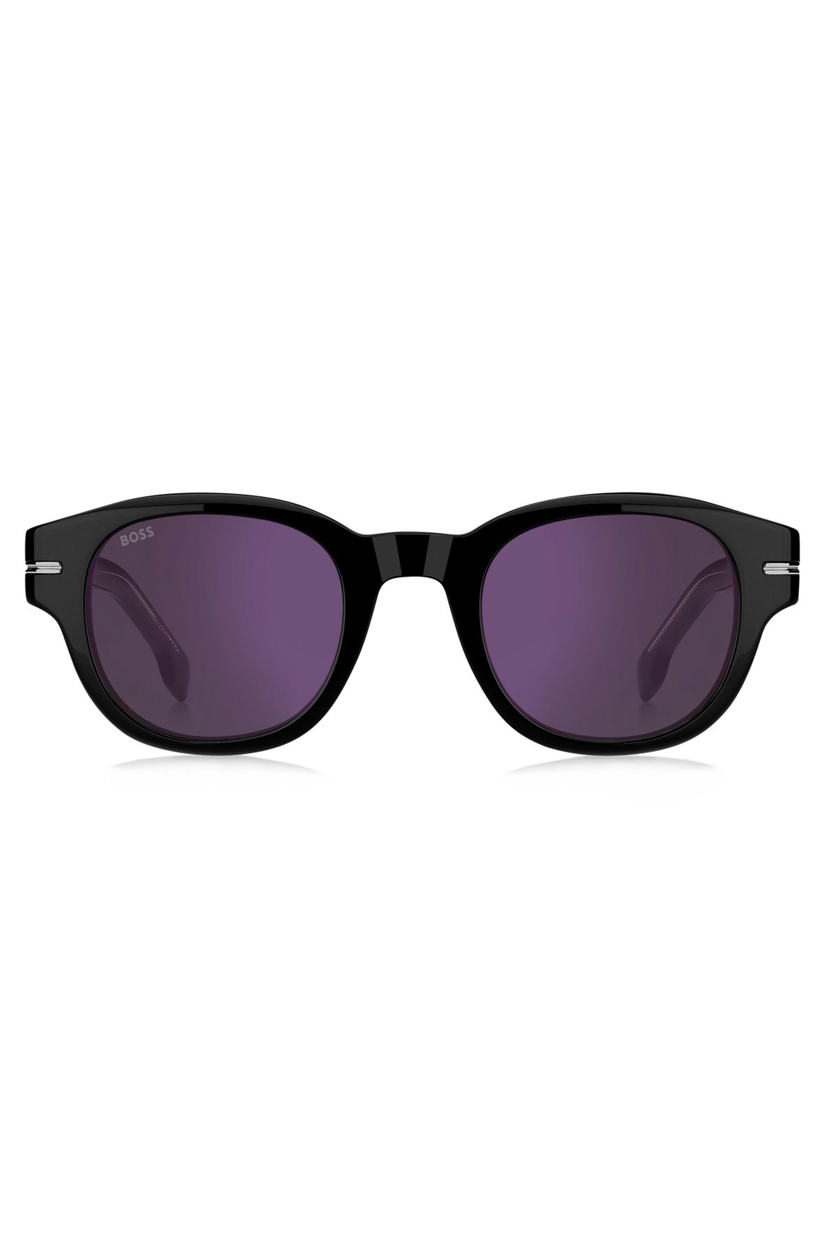 BLACK-ACETATE SUNGLASSES WITH VIOLET LENSES - 3