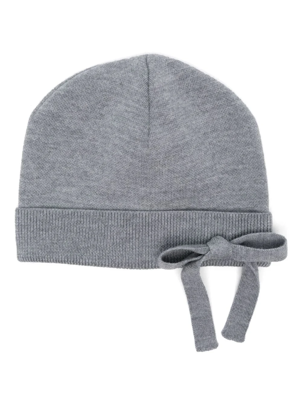 bow-embellished beanie hat - 1
