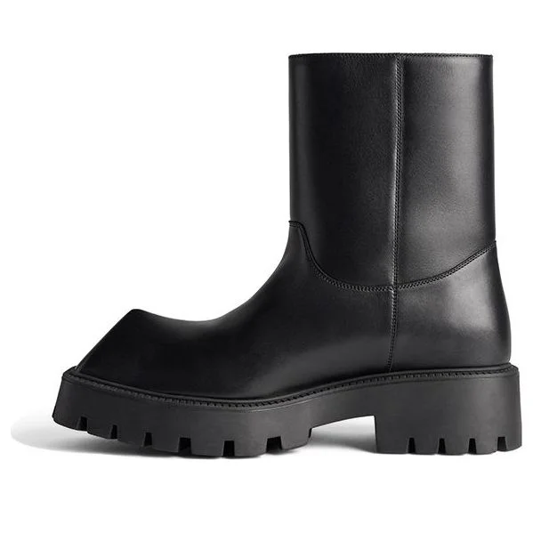(WMNS) Balenciaga Rhino Booties 'Black Smooth Calfskin' 763684WBB501000 - 1