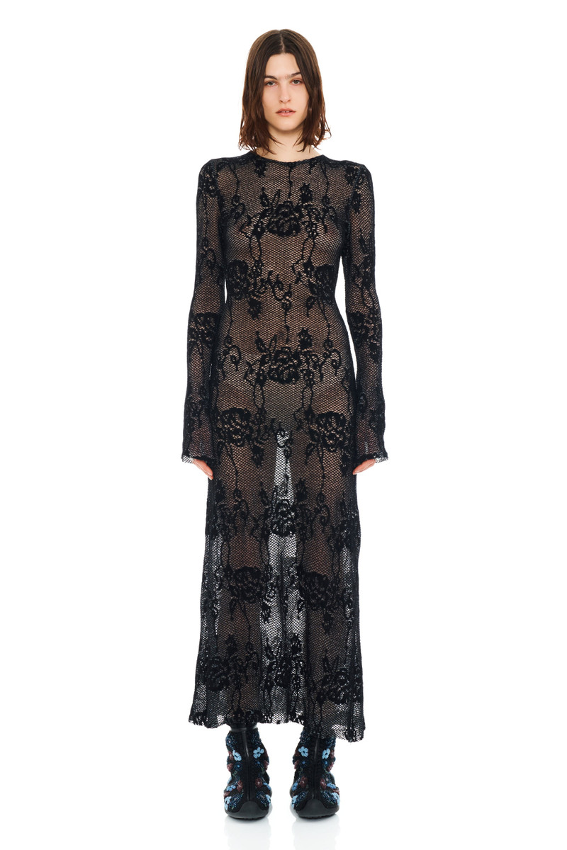 BLACK KNIT LACE YURI DRESS 1