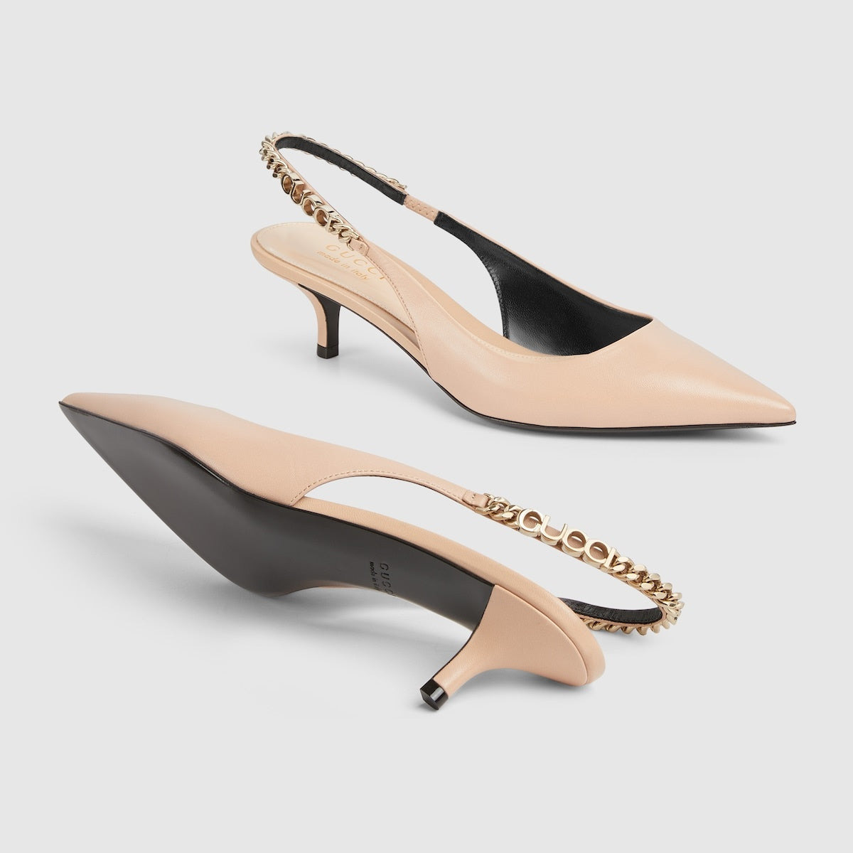 Gucci Signoria Leather Pumps - 3