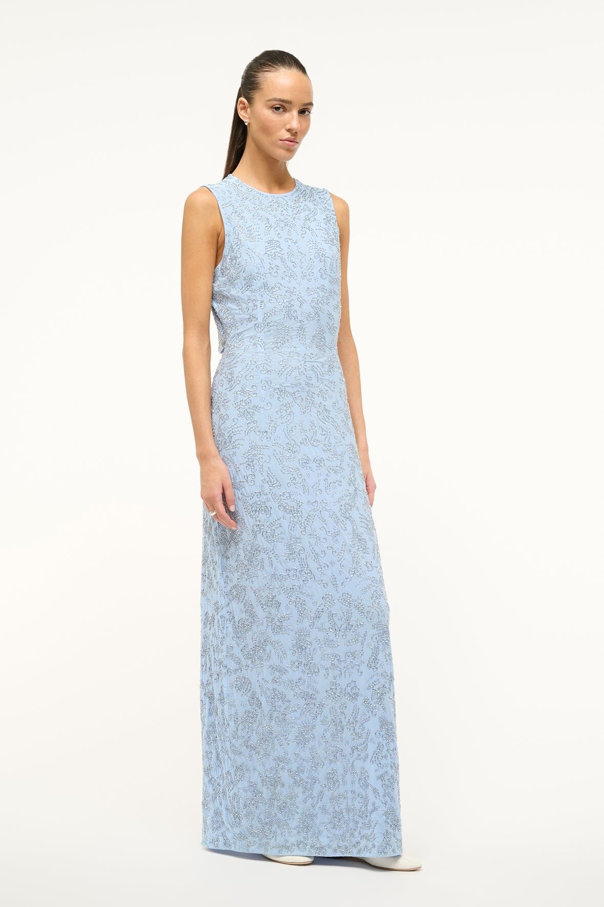 STAUD COMO DRESS PERIWINKLE - 4