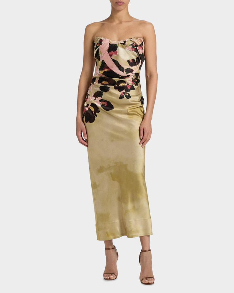 Acler Bowers Floral Satin Maxi Dress outlook