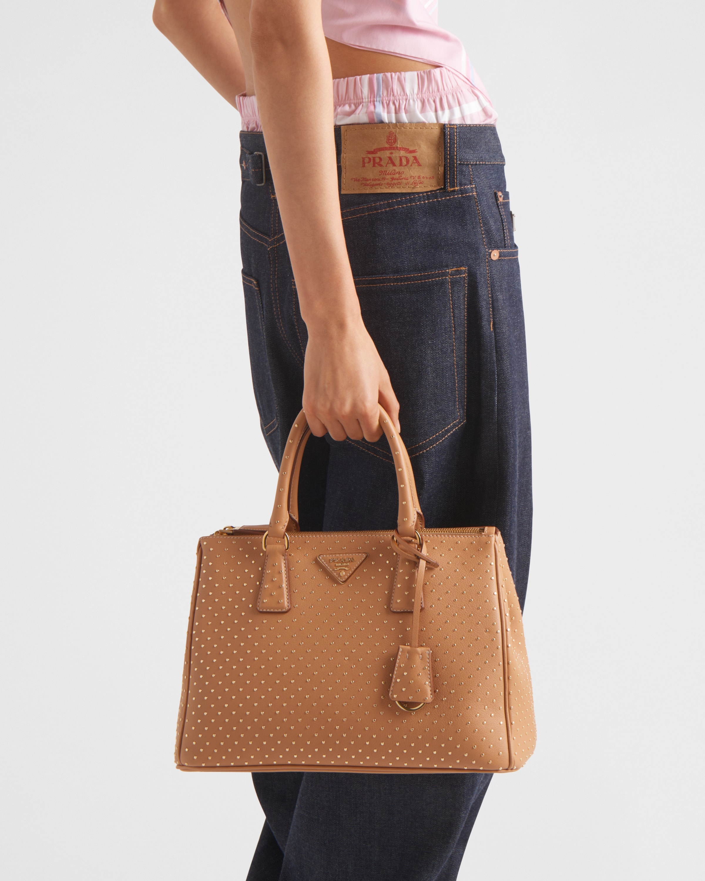 Large Prada Galleria studded leather bag - 7