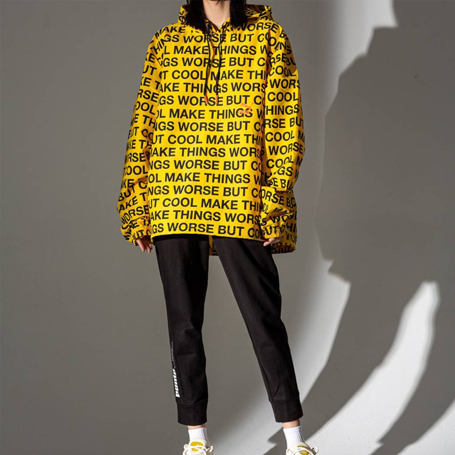 PUMA x RANDOMEVENT AOP Windbreaker Lemon Chrome/Black 596660-02 - 3