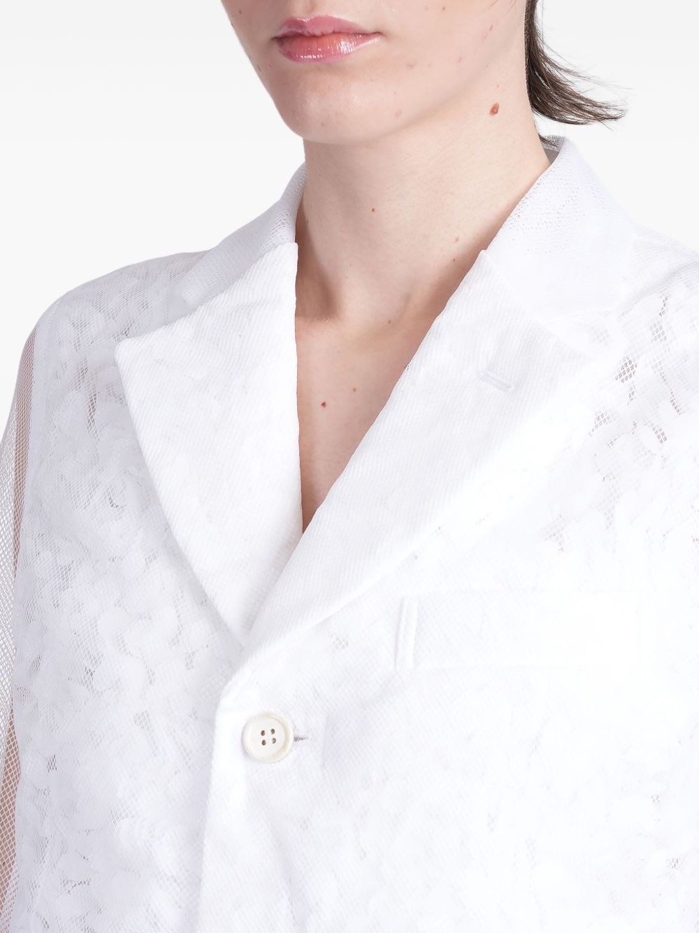 semi-sheer panelled blazer - 5