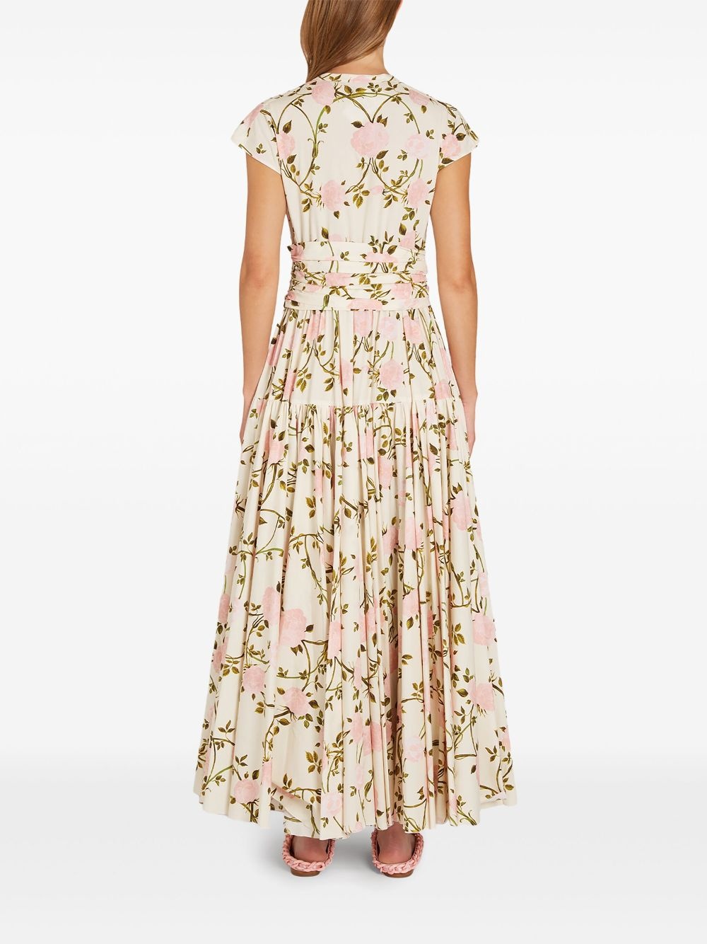 Rosier-print poplin dress - 4