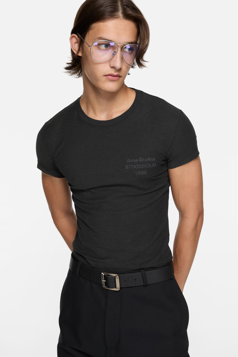 Logo t-shirt - fitted - Black 4