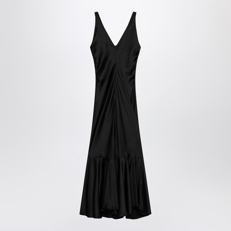Sportmax Long black dress in satin - 2