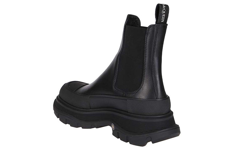 (WMNS) Alexander McQueen Chelsea Tread Ankle Boot 'Black' 635714WHZ611081 - 4