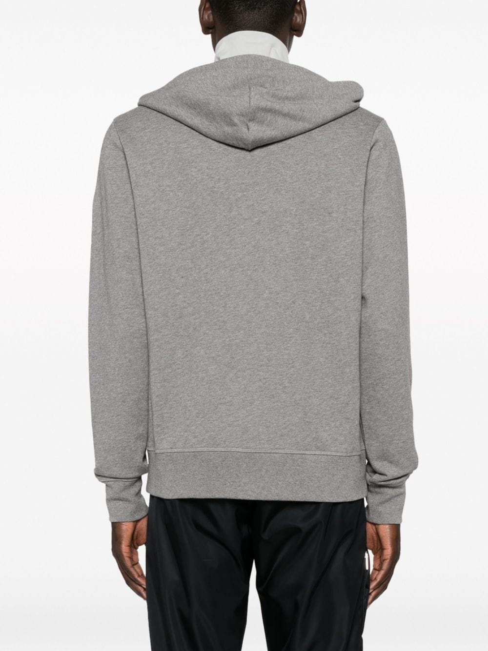 zipped cotton hoodie - 4