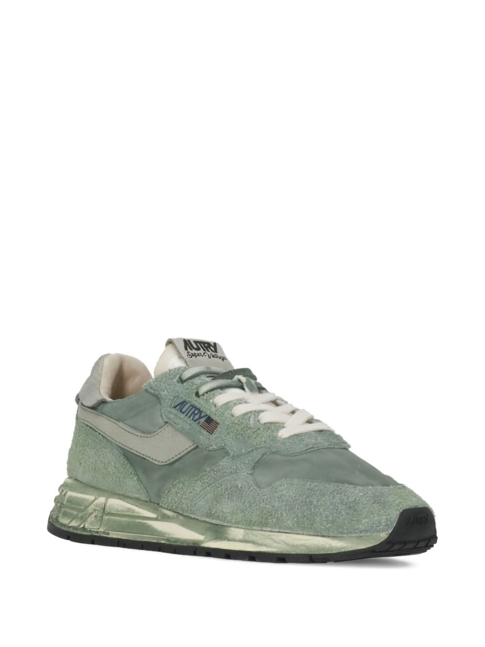 Reelwind metallic-panel suede sneakers - 2