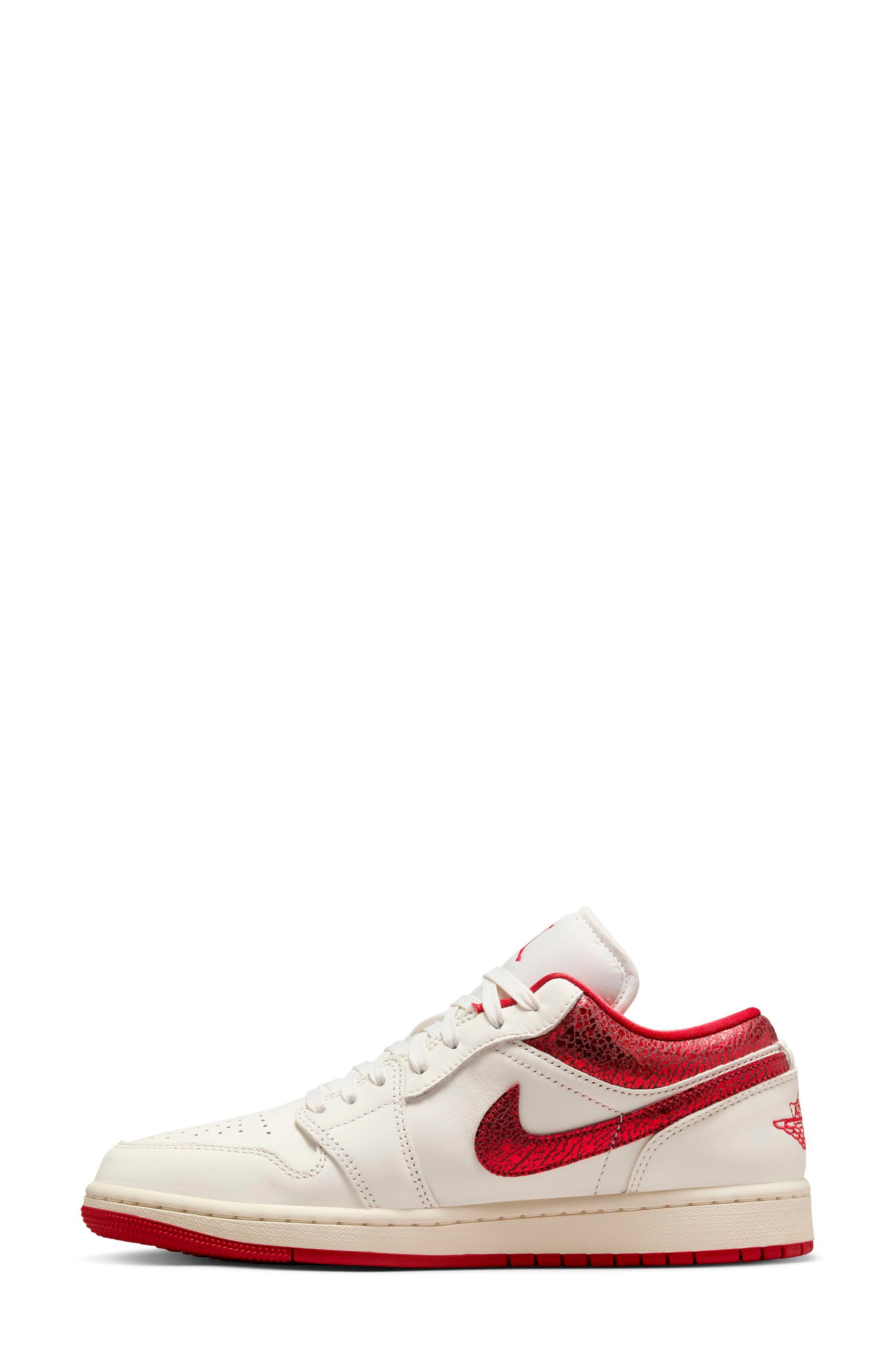 Air Jordan 1 Low SE Sneaker in Sail/Varsity Red/Team Red at Nordstrom - 6