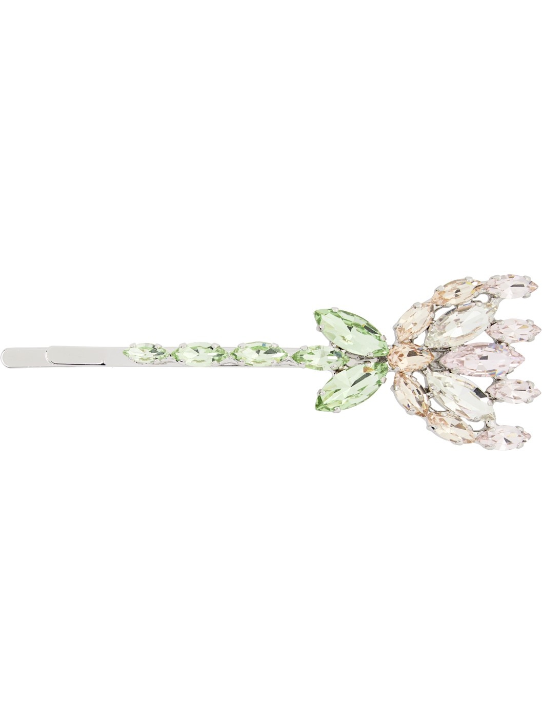 Silver & Pink Carnation Hair Clip - 1