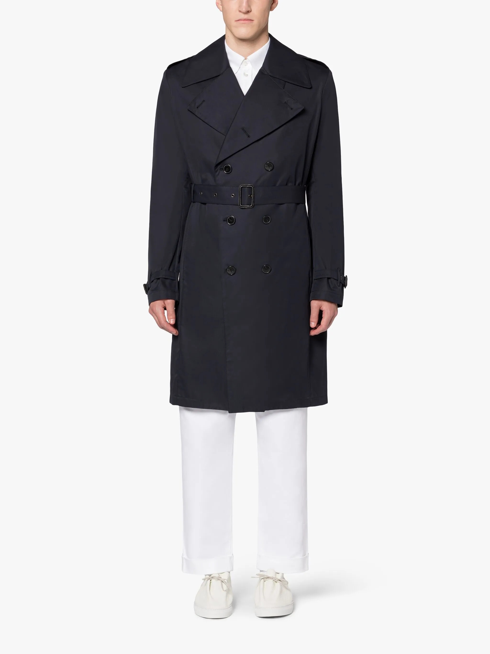 ST ANDREWS NAVY COTTON TRENCH COAT - 2