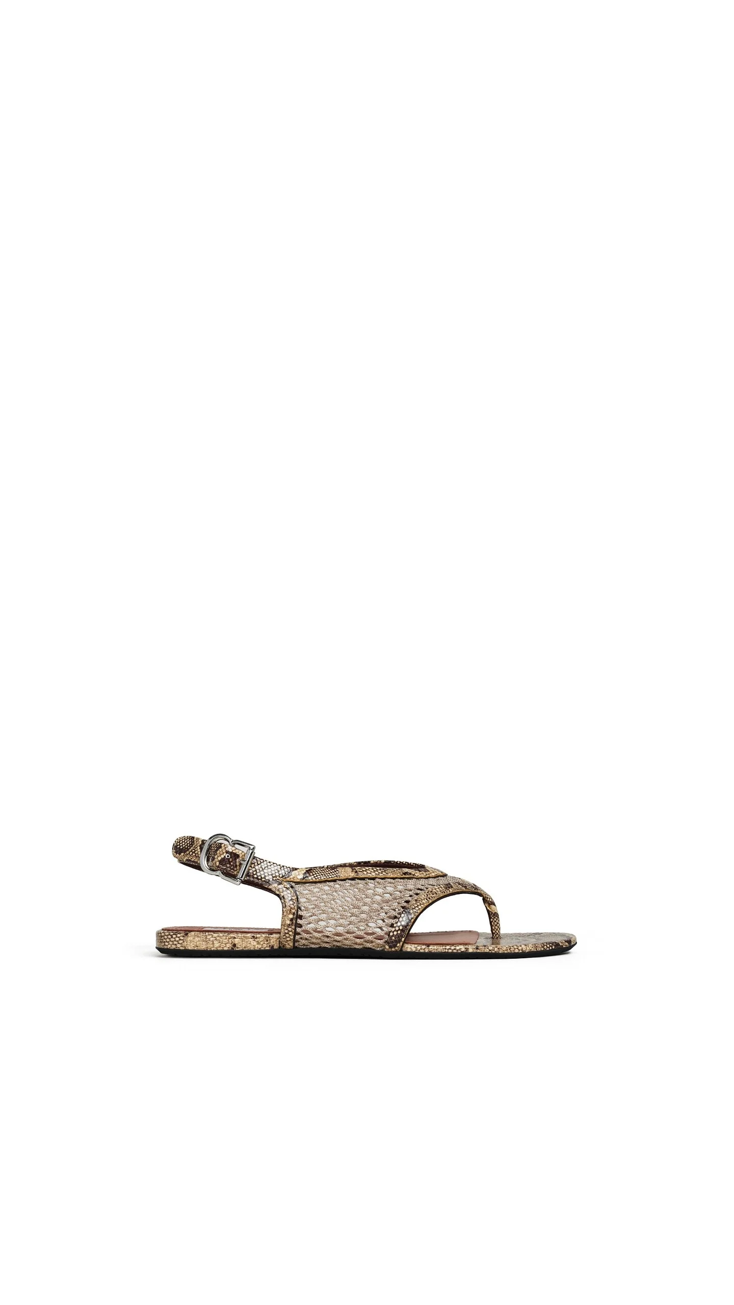 FISHNET THONG SANDALS IN AYERS LEATHER - 1