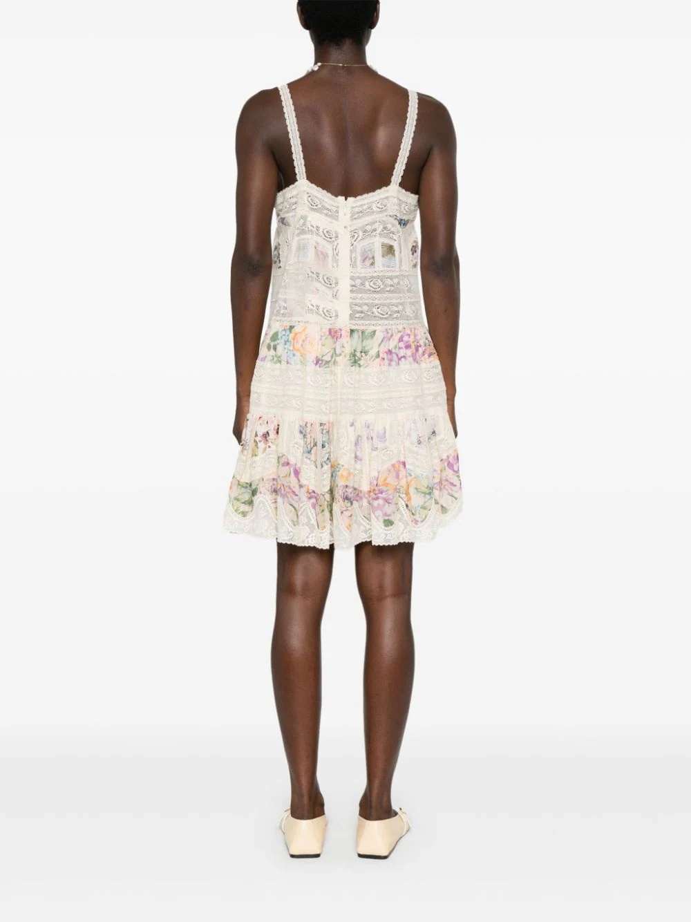 Halliday Lace Trim Short Dress - 4