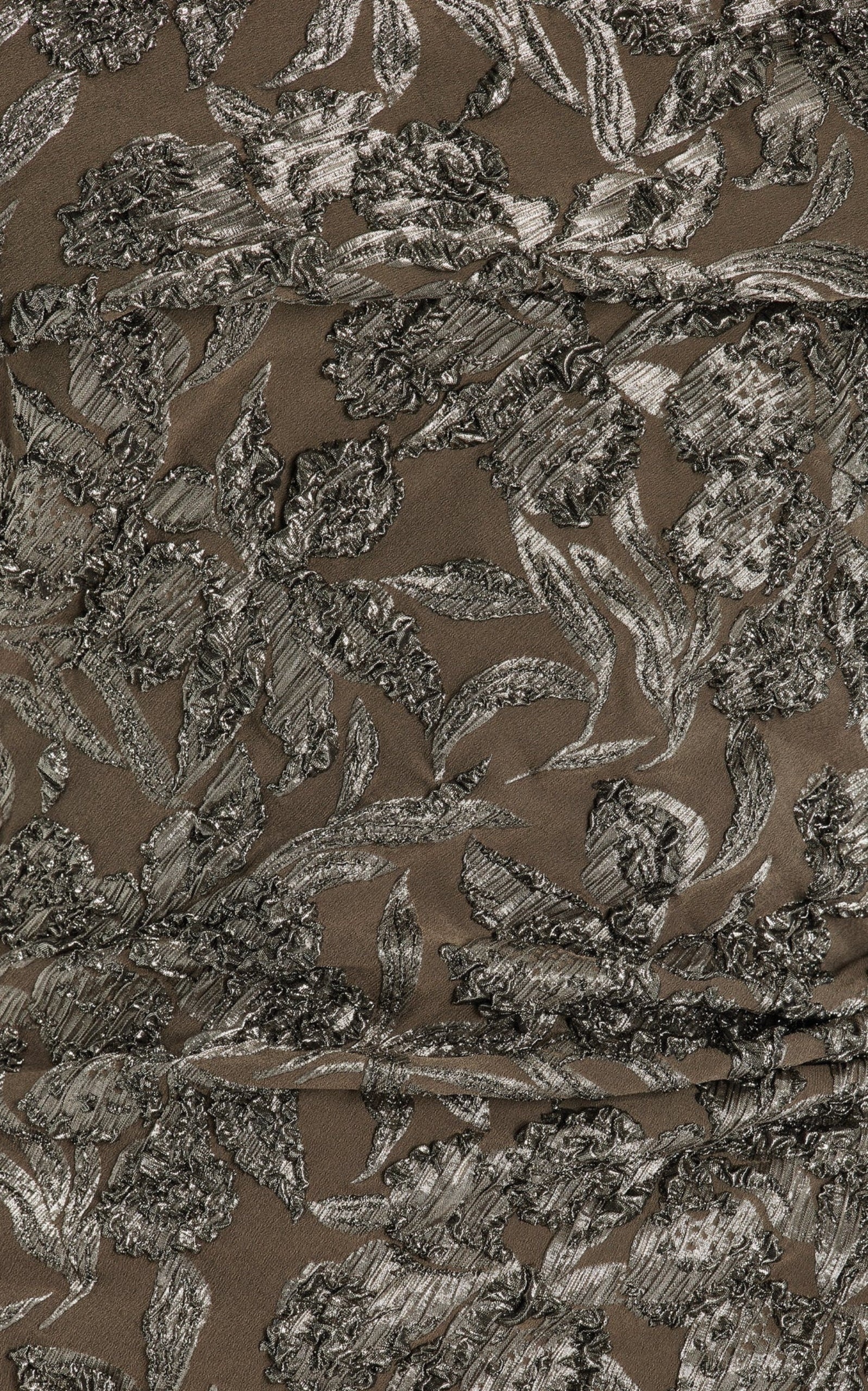 Floral Metallic Jacquard Midi Dress - 6