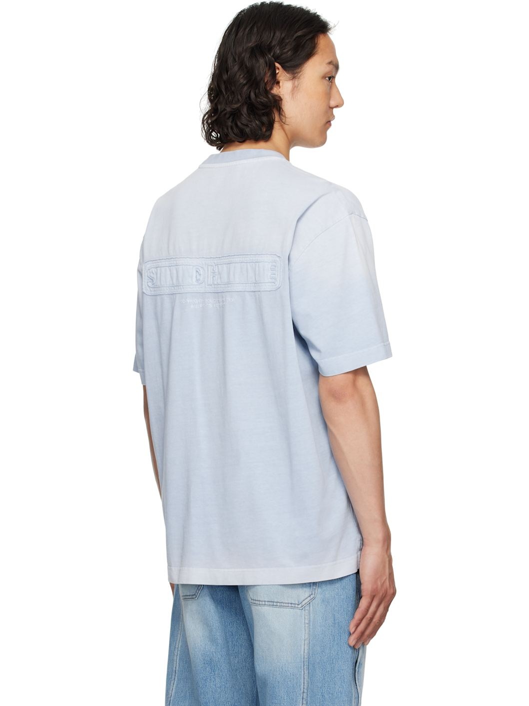 Blue Dyeing Back Logo T-shirt - 3