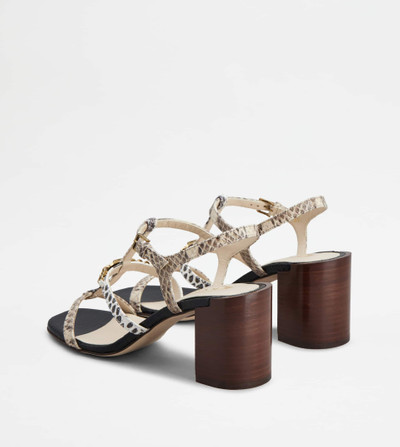 Tod's SANDALS IN LEATHER - BLACK, WHITE, BROWN outlook