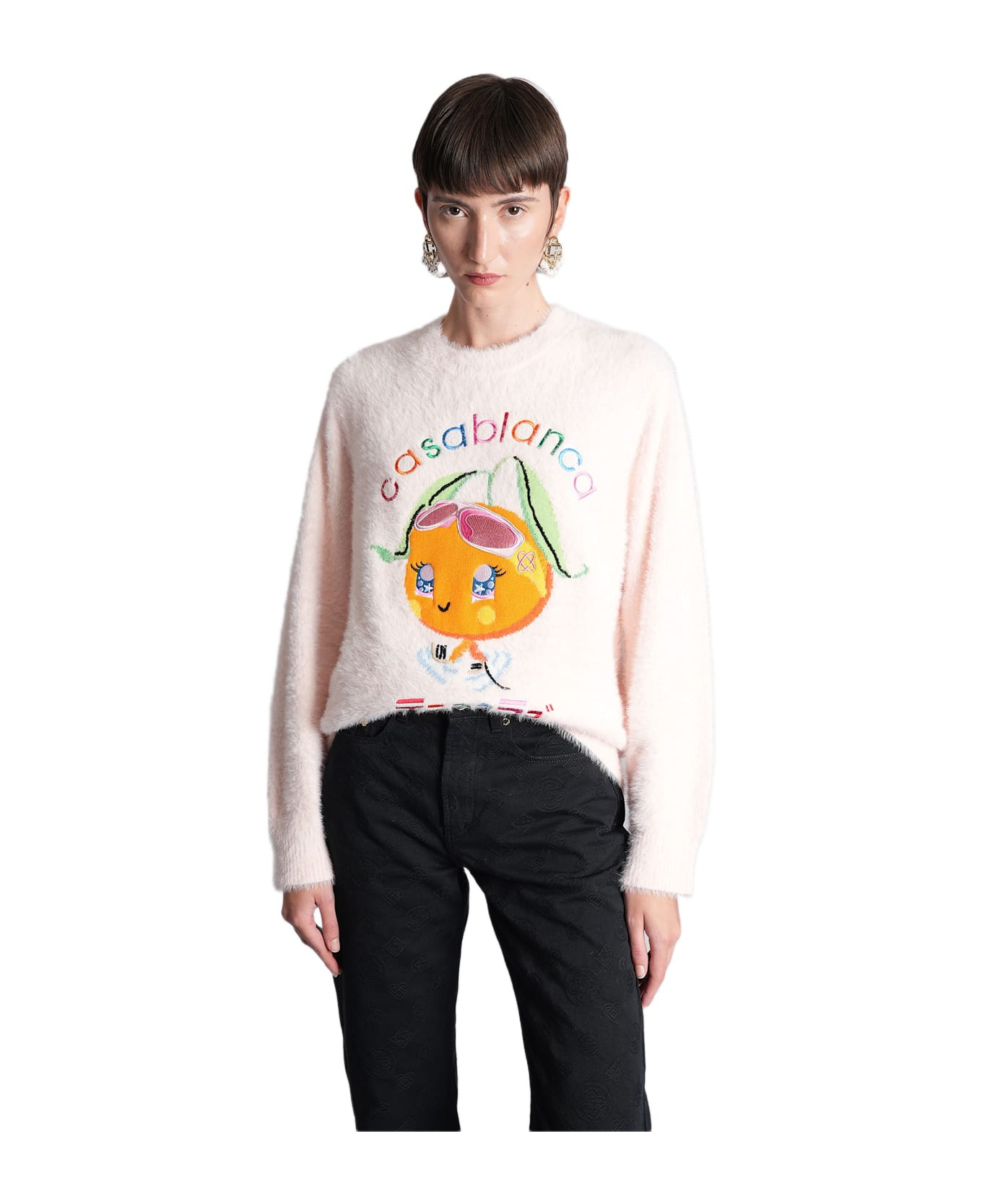 Knitwear In Rose-pink Polyester - 1