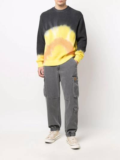 MSGM tie-dye print cotton sweater outlook