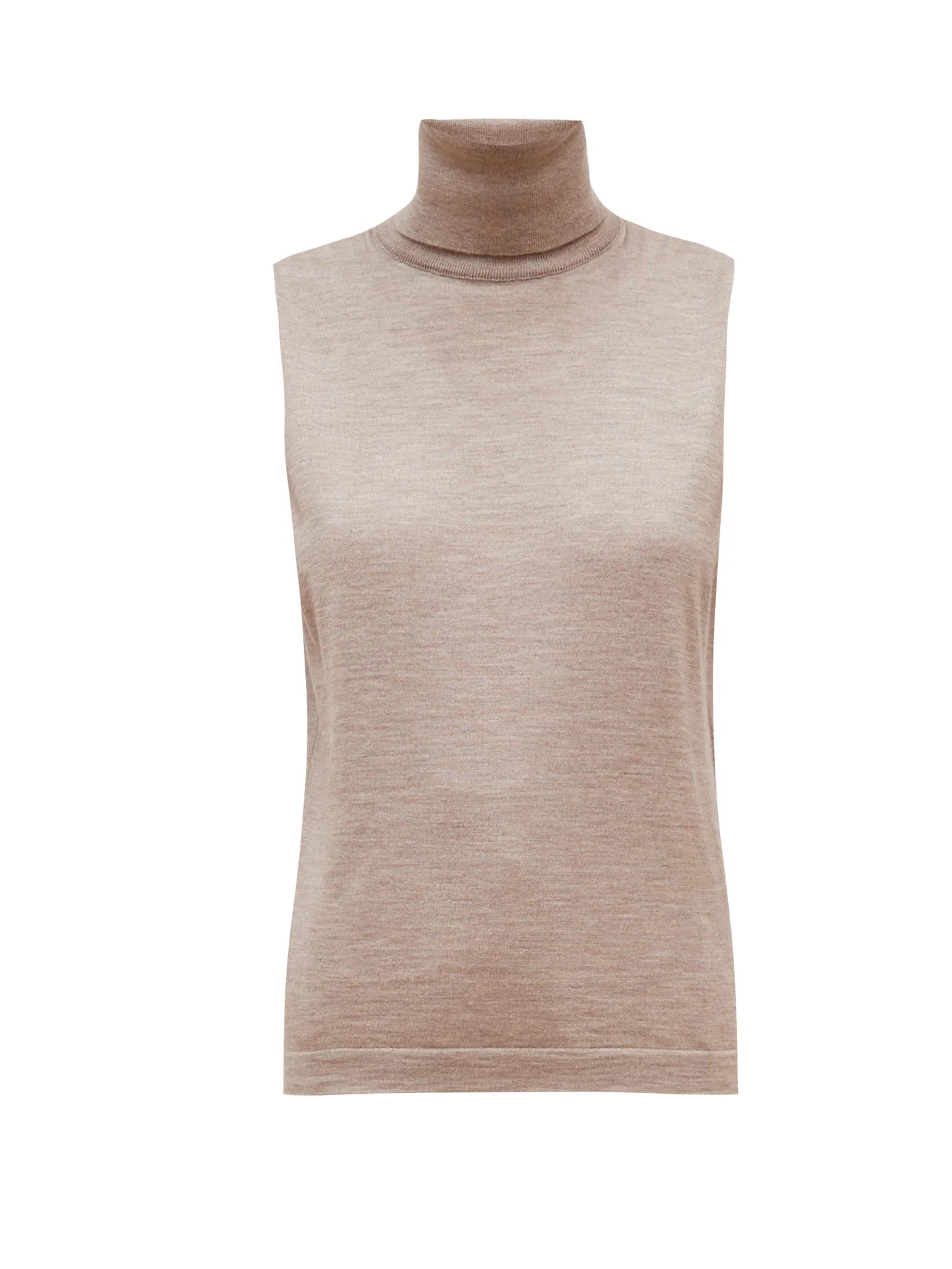 Becca roll-neck sleeveless cashmere sweater - 1