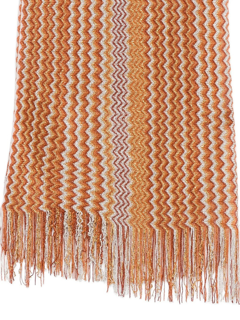 Missoni ZIG-ZAG VISCOSE FRINGED SCARF outlook
