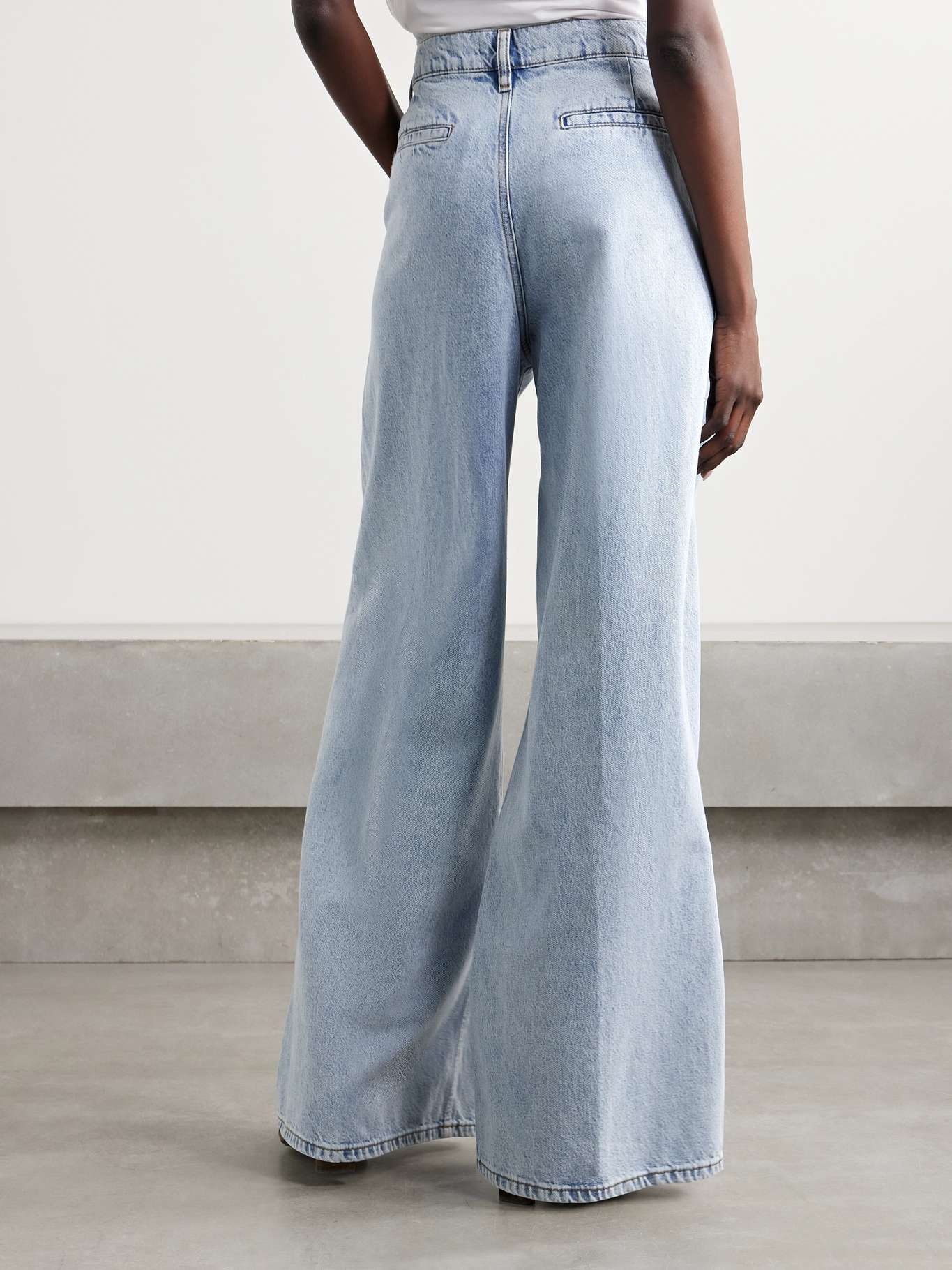 The Wide Trouser high-rise wide-leg organic jeans Light denim - 4