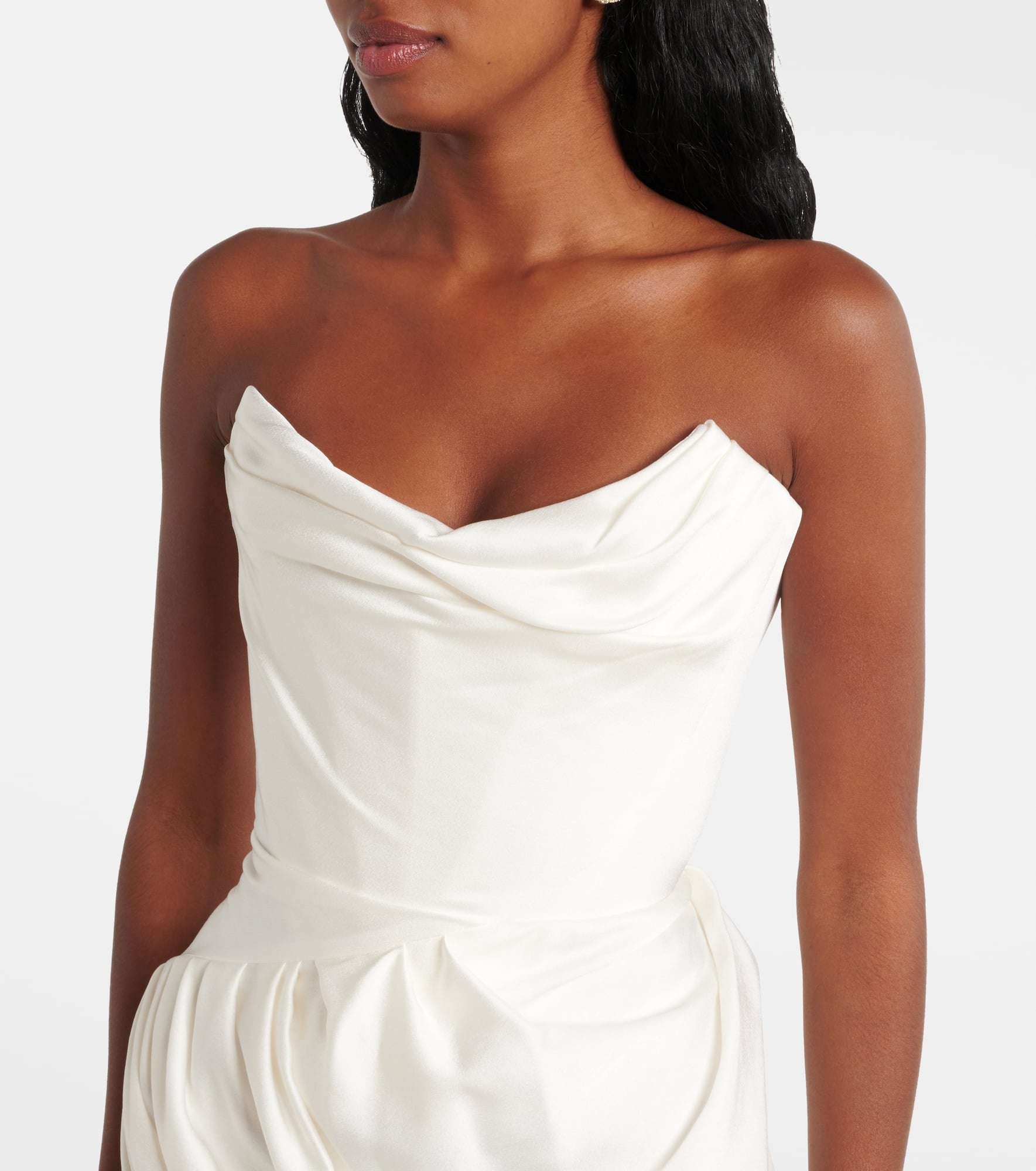 Bridal Vaida satin corset gown - 4