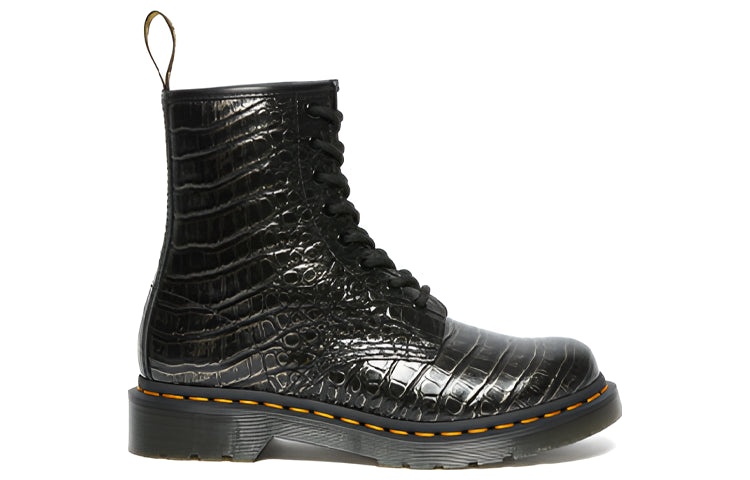 (WMNS) Dr. Martens Lacing Crocodile Pattern Martin Boots 27249029 - 2