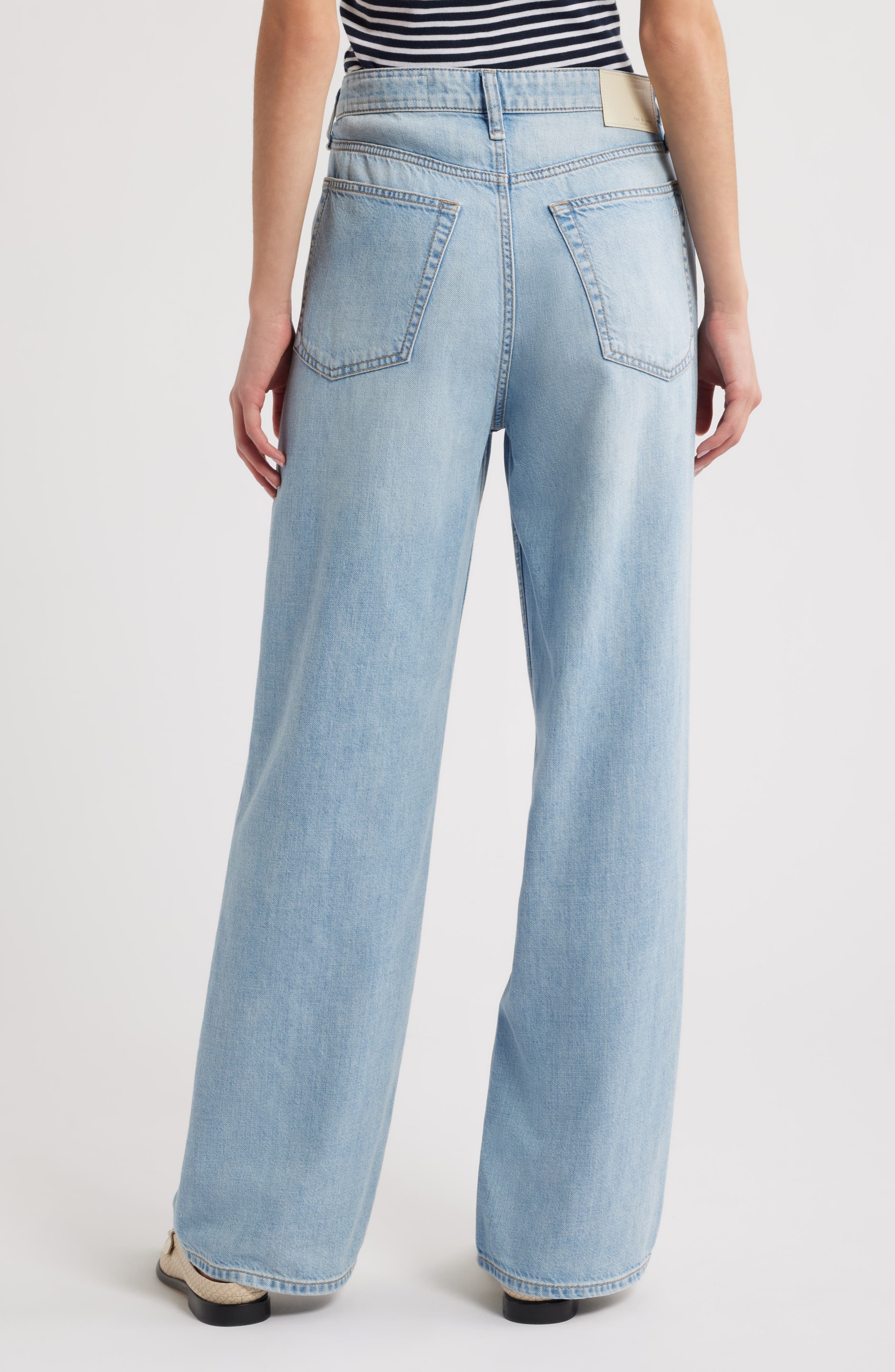 rag & bone Featherweight Logan Mid Rise Wide Leg Jeans in Greenport at Nordstrom - 2