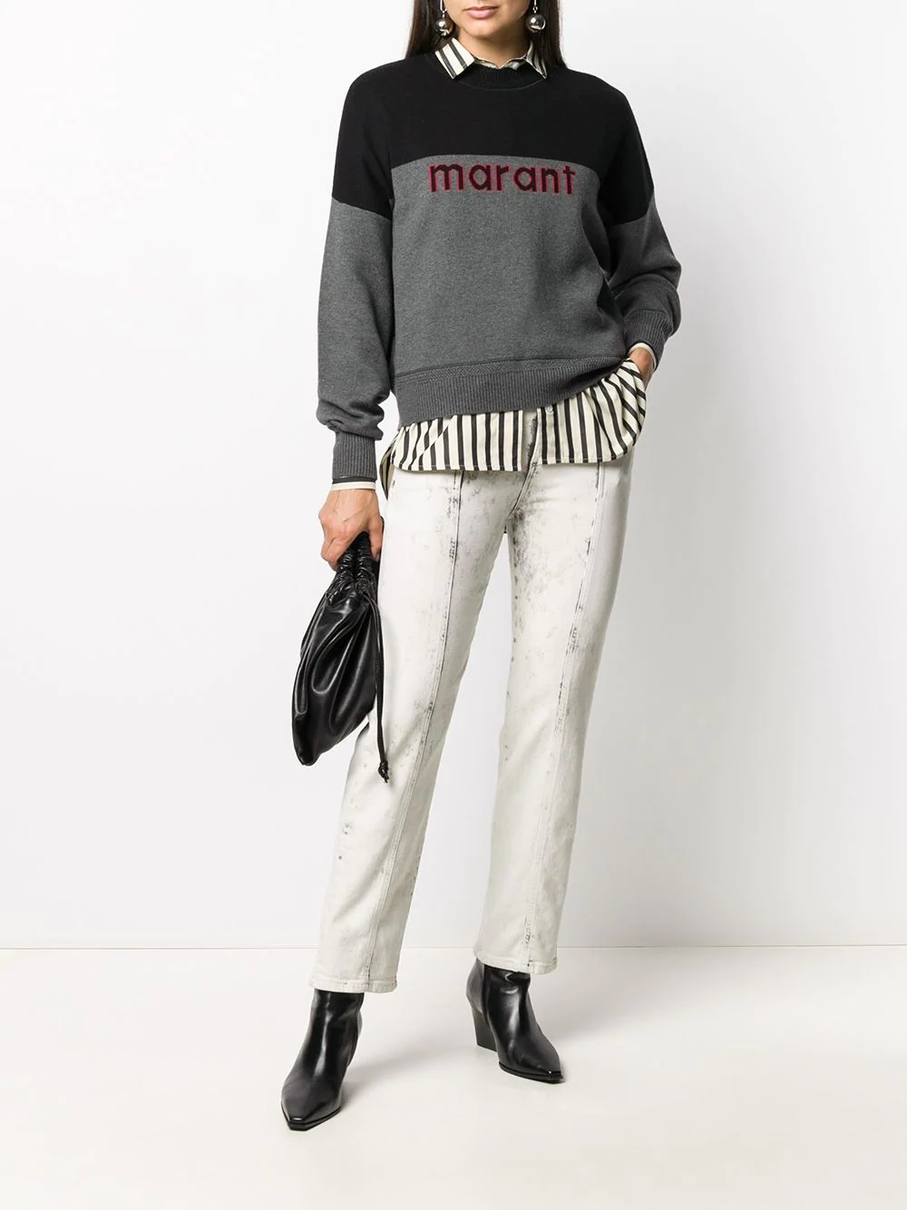 embroidered logo knit jumper - 2