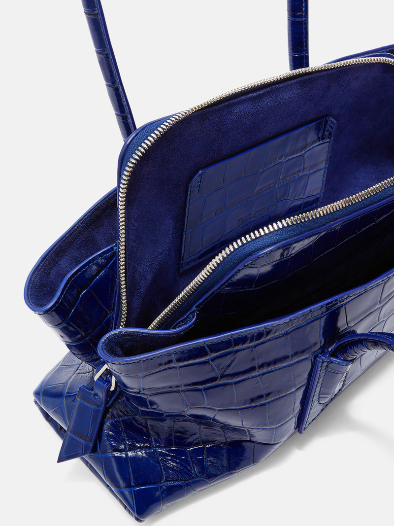 ''LA PASSEGGIATA SMALL'' ELECTRIC BLUE TOP HANDLE 4