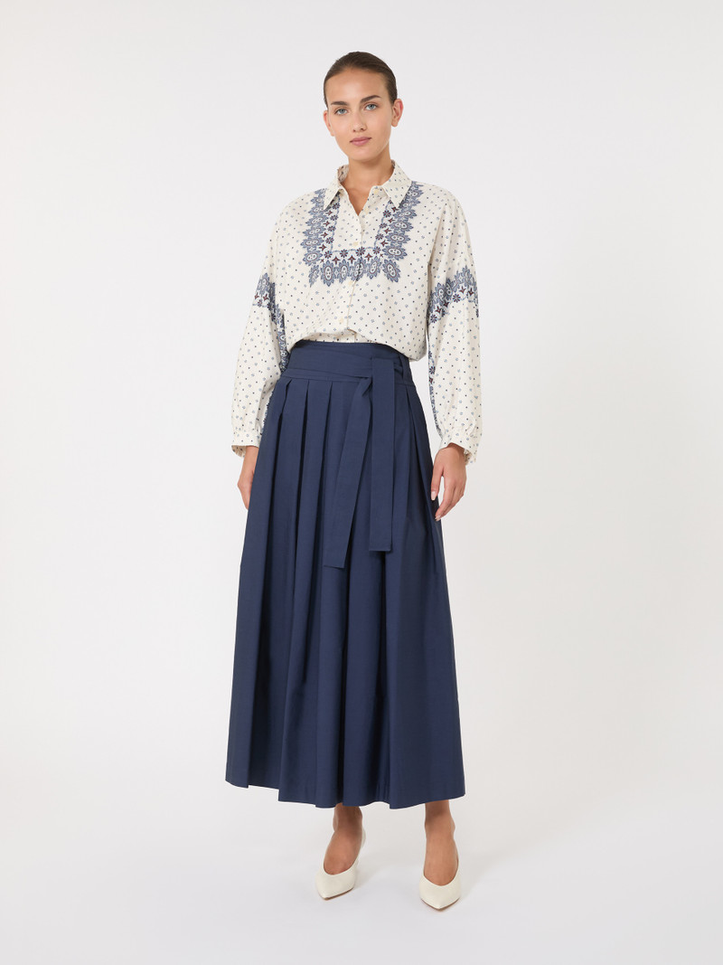 WEEKEND Max Mara AGIATE Pleated cotton skirt outlook