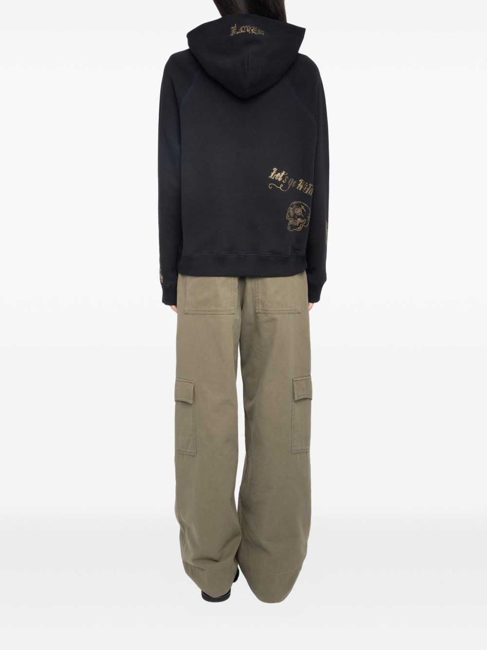 crystal-embellished hoodie - 3