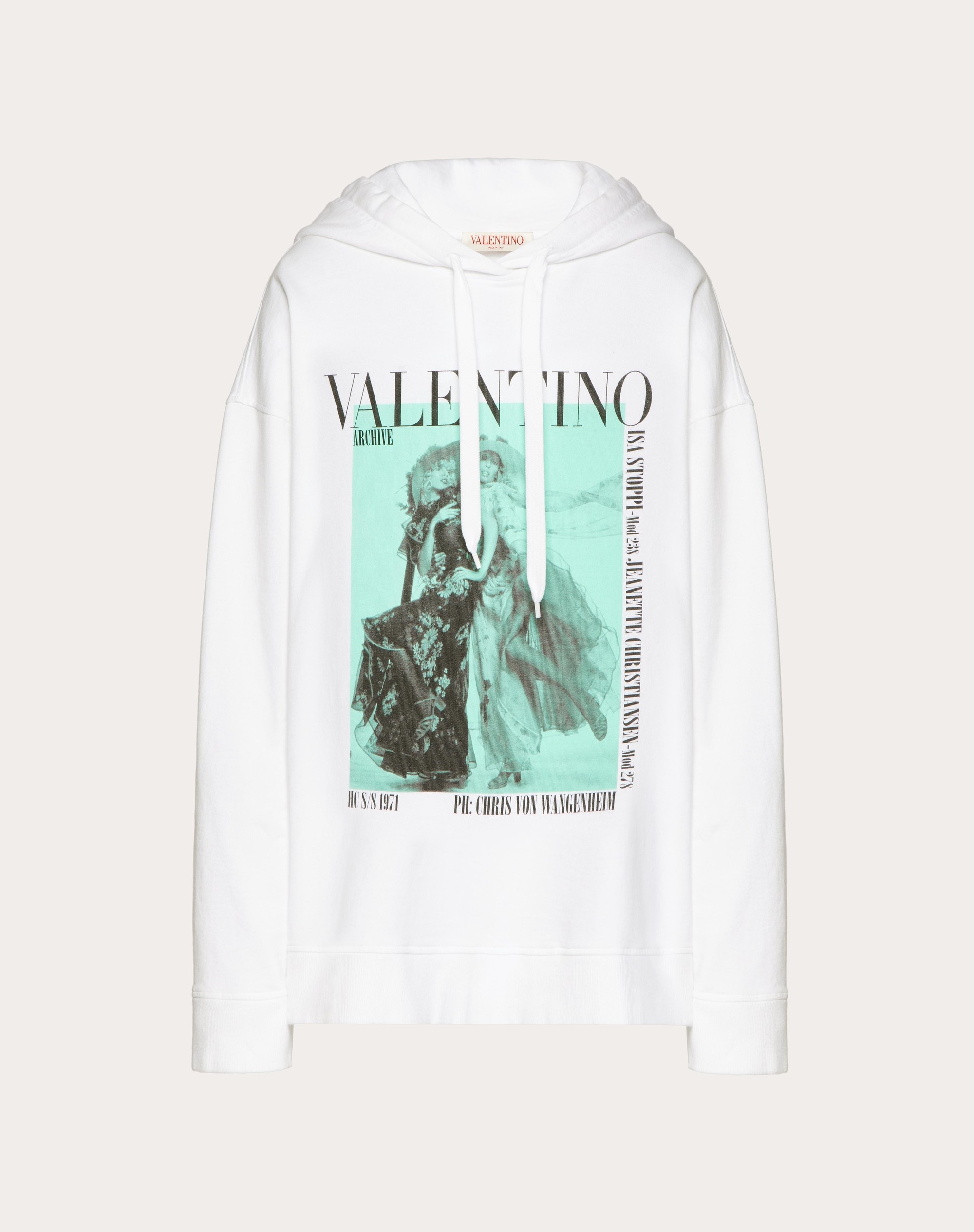 JERSEY SWEATSHIRT WITH VALENTINO ARCHIVE 1971 PRINT - 1