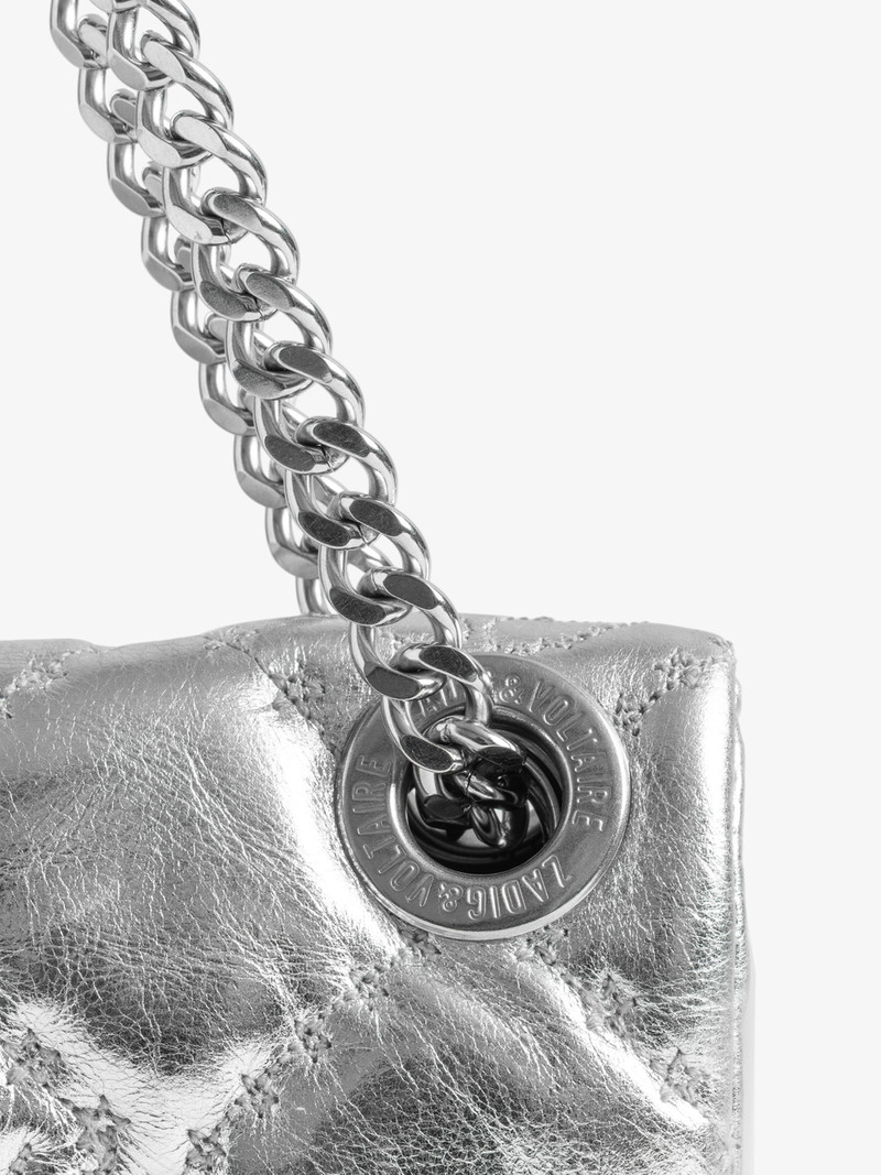 Rock II Silver Metallic Clutch 6