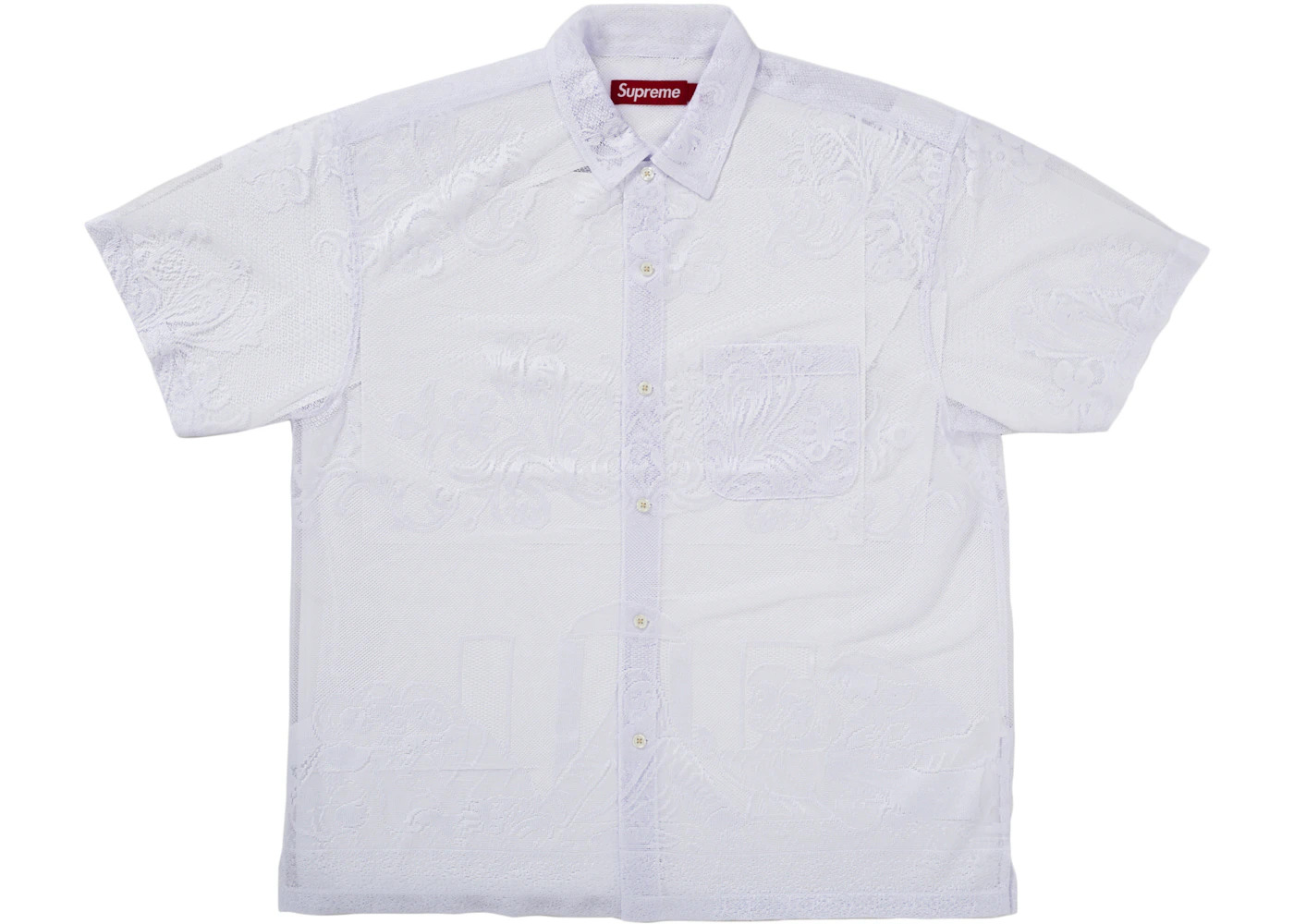 Supreme Last Supper Lace S/S Shirt White - 1