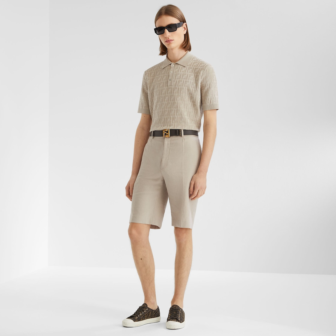 Brown fabric low-tops - 5
